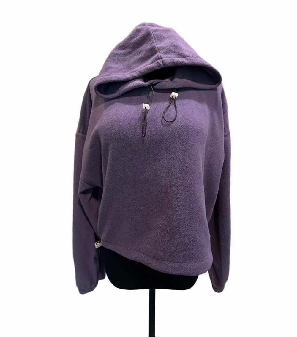 794 Topshop Fleece Hoodie US 8-10 Purple Pullover